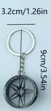 Car Wheel Rim Keychain