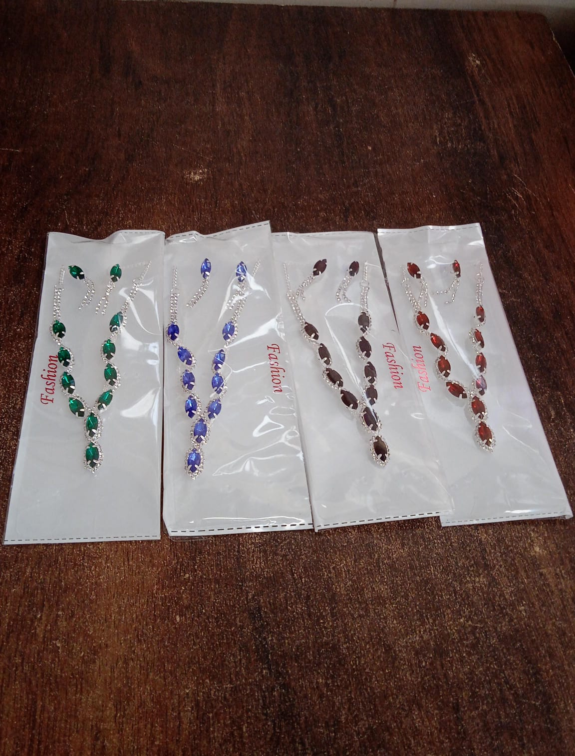 Necklace And Earrings Set Wedding Jewelry Set (1 Set Mix Color)