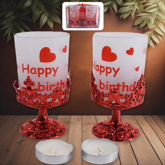 Tealight Holder Stylishly Shaped Candle Diya Stand Plastic Beautiful Design Festival (2 Pc Mix Design)