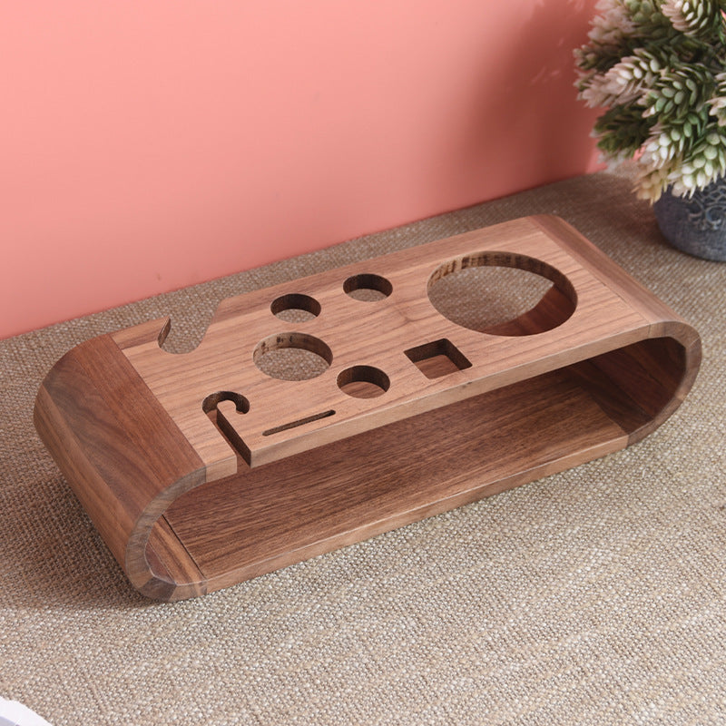 Walnut Adjustable Wine Rack Storage