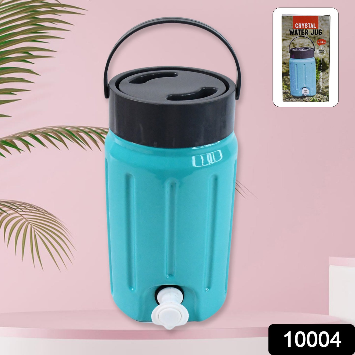 Insulated Water Jug With Tap (2.5ltr) Leakproof Travel Cooler