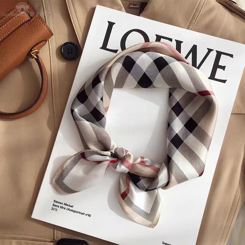 Silk Crepe Satin 53 Small Square Towel High-end Women