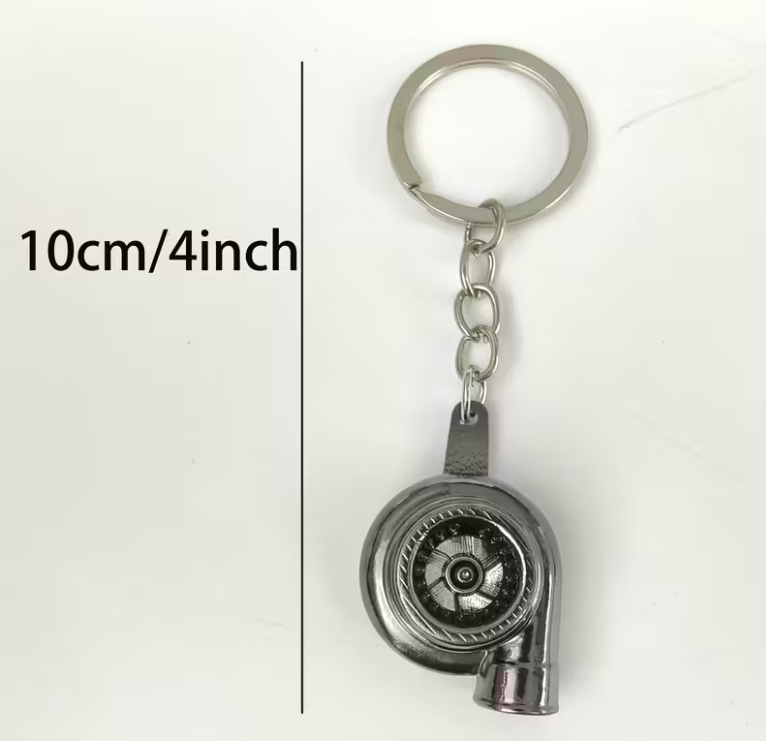 Turbocharged Engine Mechanical Keychain