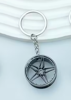 Car Wheel Rim Keychain