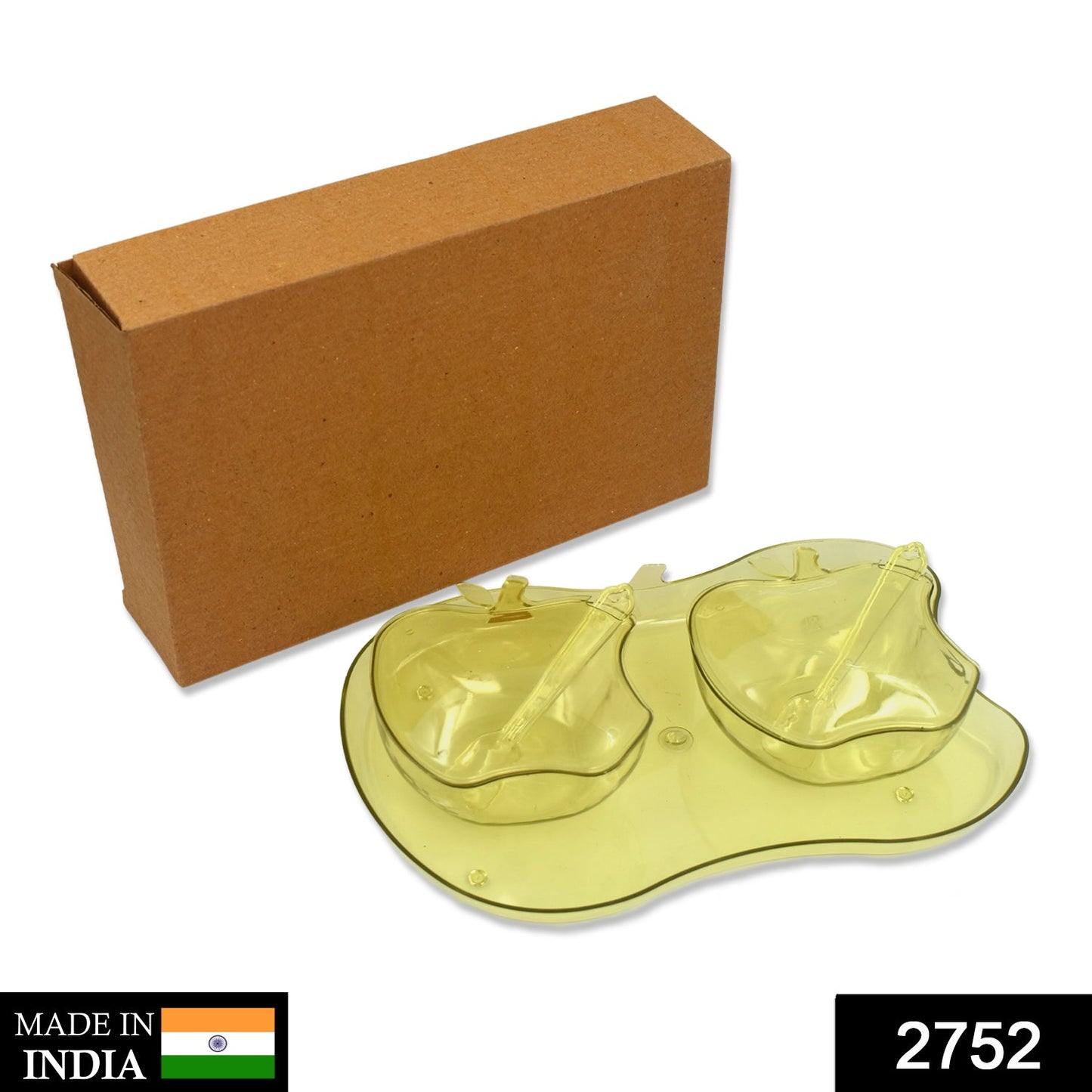 2752 Apple Shape Tray Bowl Used For Serving Snacks And Various Food Stuffs.