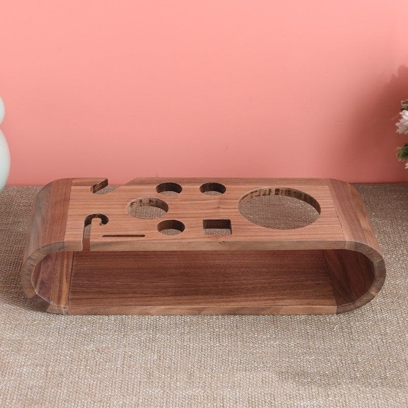 Walnut Adjustable Wine Rack Storage